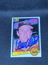 Renie Martin 1983 Donruss #272 San Francisco Giants Signed Auto Autographed Card