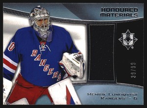 2015-16 Ultimate Collection Honoured Materials #HMHL Henrik Lundqvist Jersey /99