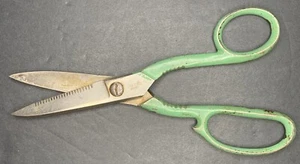 Vintage Eversharp Scissors Kitchen Shears CT USA Steel Green Handle 8” - Picture 1 of 6