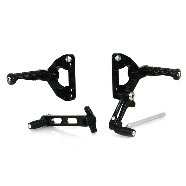 Juegos traseros ajustables Ducabike Ducati 748 916 996 998 - estriberas fijas ECO negras Foto 1 de 1