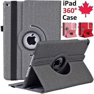 iPad Rotating Case Fabric 360 Stand Cover For iPad Mini Pro 12.9 Air 11 13 M2 M3 - Picture 1 of 14