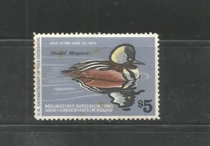 United States #RW45 Hoodede Merganser Drake - Picture 1 of 1