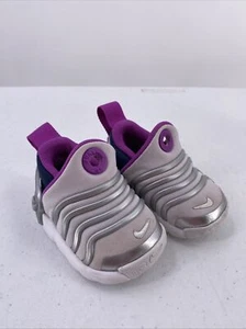 Nike Dynamo Go Violet Frost Metallic Silver Sneaker Kid Size 2 C DH3438-500 Baby - Picture 1 of 13