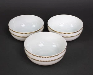 Rosenthal Germany Dentelle Duo Weiß & Gold Coupe Obst Dessertschalen 3er Set - Bild 1 von 5