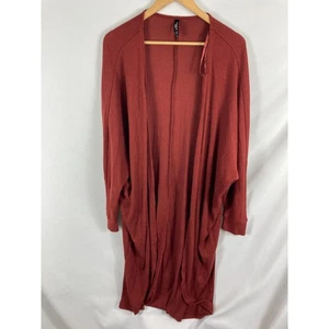 Torrid Sleep Longline-Pullover mauve orange gerippt Größe 3X - Bild 1 von 4