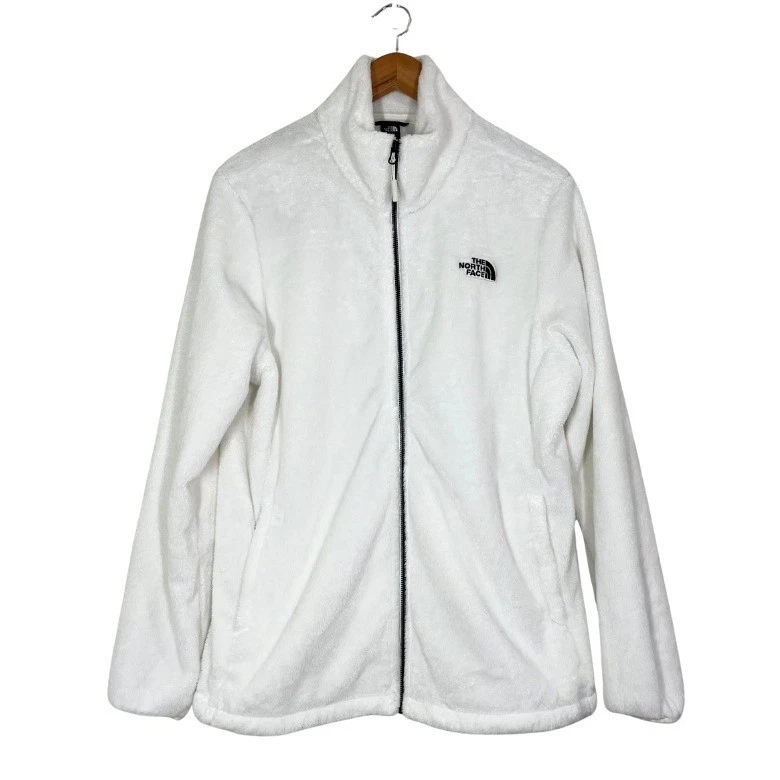 Chaqueta polar blanca XL The North Face para mujer cremallera completa suave felpa estilo sherpa Foto 1 de 4