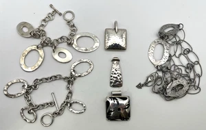 SILPADA & mehr WIEDERVERKÄUFER KONVOLUT STERLING SILBER 925 Armbänder Halskette Anhänger 109g - Bild 1 von 6