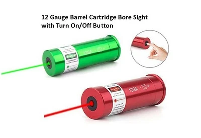 Red/ Green Laser Boresighter 12GA Bore Sight ON/OFF Switch Collimator - Image 1 of 4