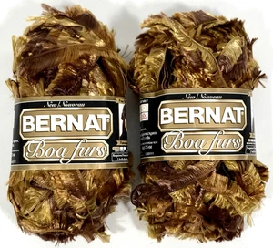 Bernat Boa Pelze Wimperngarn Zobel bunt braun 142 Yds Menge 2 Knäuel NEU - Bild 1 von 7
