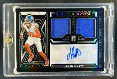2023 Obsidian Jalin Hyatt Rookie Jersey Ink RC Auto #166/199 Giants - Image 1 of 2