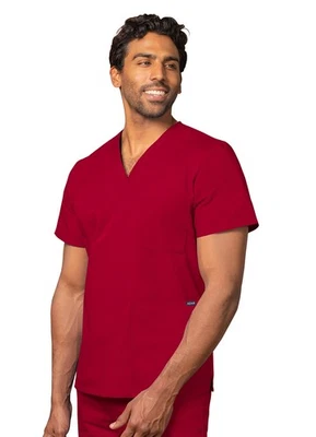Adar Unisex Medical Nursing Workwear Uniform Multi Pocket V-Neck Scrub Top - Image 1 of 4