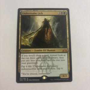 Underrealm Lich #211 NM Guilds of Ravnica GRN Magic MTG Zombie Elf Shaman - Picture 1 of 10
