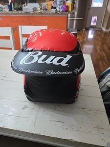 BUDWEISER Bier Rennhelm Blow Up Werbung Deko Mancave - Bild 1 von 13