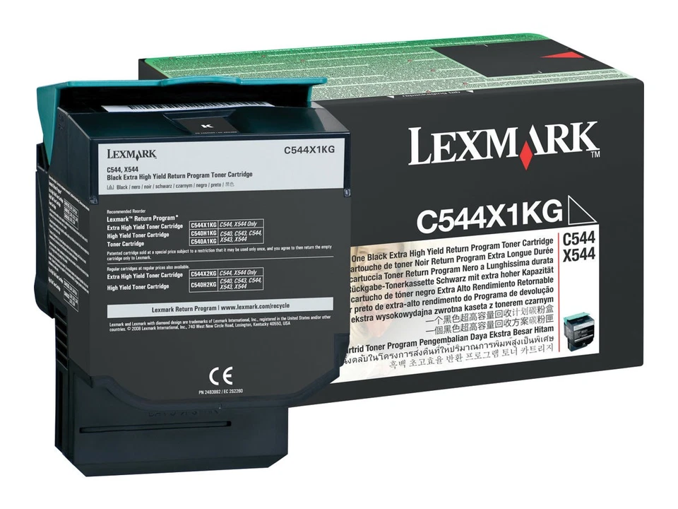 Lexmark C544X1KG - Tinte schwarz - für C544dn, C544dtn, C544dw, C544n, X544dn, - Bild 1 von 1