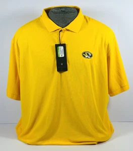 Missouri Tigers Mizzou Gold Polo Kurzarm Shirt Antigua Legacy Pique XXL Neu mit Etikett - Bild 1 von 9