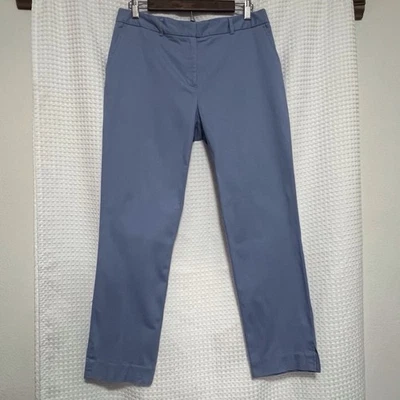 Jones New York Women's Grace Ankle Pants Blue Size 8 Cotton Stretch Pockets - Image 1 of 4