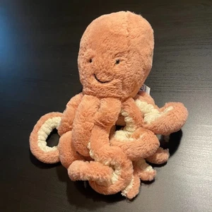 Jellycat Little Odell Octopus Plush Stuffed Animal Small Pink Ocean Animal - Picture 1 of 5