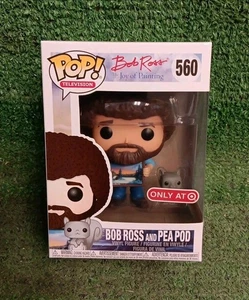 Funko Pop 'Television' BOB ROSS with PEA POD #560 Vinyl Figur NRFB Target Excl. - Bild 1 von 9