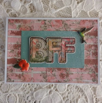 Handmade Greeting Card Besties Bff Best Friend - Any Occasion Just Saying  - Image 1 of 2