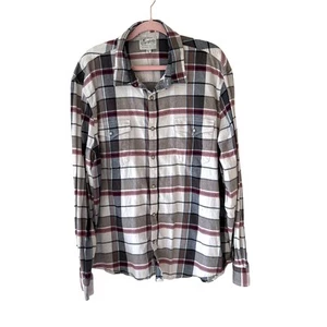 LUCKY BRAND Mens Alameda Western Shirt Plaid Pearl Snap XXL Cowboy Rodeo Ranch - Picture 1 of 8