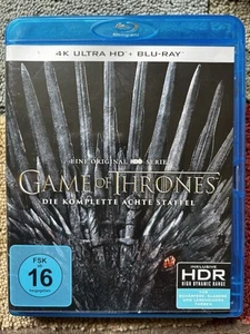 Game Of Thrones Season 8 Blu Ray (German Version But English Audio) Rare - Picture 1 of 9