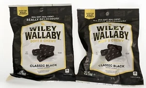Regaliz negro Wiley Wallaby - Paquete de 2 (bolsas de 4 oz) | Estilo australiano - Imagen 1 de 4
