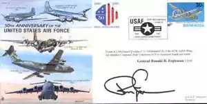 Cubierta CC35 JSCC USAF RAF firmada General FOGLEMAN Jefe de Estado Mayor de EE. UU. - Imagen 1 de 1