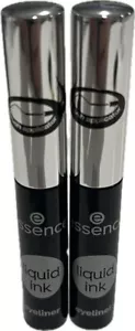 2 Pieces Essence Liquid Ink Eyeliner Brush Applicator Black 0.1 Fl.Oz Brand New - Picture 1 of 2