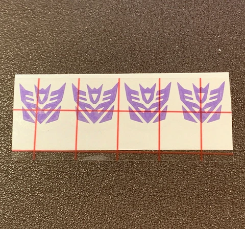 Custom cut vinyl logos Decepticon Medium for Fanstoys Thomas Astrotrain Cover