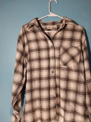 Camisa con botones de franela manga larga Classic Elements para hombre talla L Foto 1 de 4