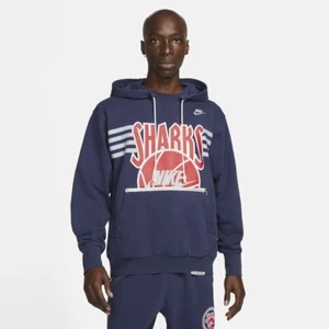 Nike Dri-FIT Herren Standard Issue Vintage Haie Hoodies Navy Blau FB9030 - Größe M - Bild 1 von 6