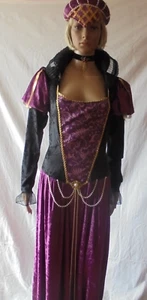 Karneval Mittelalter Burgfräulein Kleid+ Zubehör Größe 38/ M Neu - Bild 1 von 6