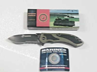 Cuchillo Plegable Maestro de Brigada de Marines USMC con Hoja Asistida de 2 5/8" Foto 1 de 4