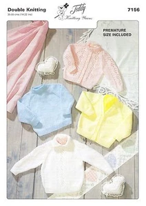 7156 Baby Doppelstrickmuster für Pullover & Strickjacken inkl. Frühgröße - Bild 1 von 1