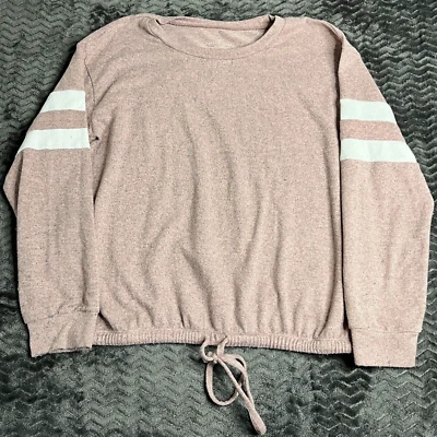 BOBBIE BROOKS woman gray/mauve lightweight sweater size M - Image 1 of 4