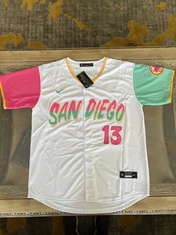 Manny Machado NEW Jersey Mens Large City Connect White San Diego Padres Cover