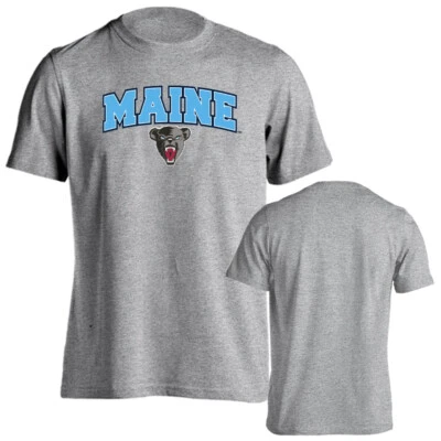 University of Maine UMaine Arched Text with Mascot Short Sleeve T-shirt Tee - Image 1 of 4
