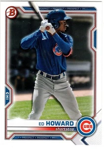 Ed Howard Chicago Cubs 2021 Bowman Draft - Imagen 1 de 2