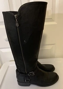 Stivali donna G by Guess taglia 9M alti equitazione neri ecopelle fibbia zip - Foto 1 di 13