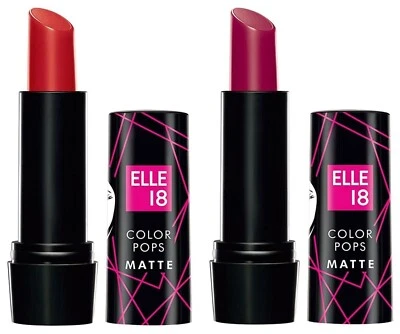 Elle 18 Lipstick Berry Tea (Matte)&Elle 8 Lipstick Maroon Silk (Matte) - image 1 of 4