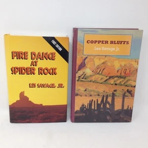 Lot: 2 Large Print WESTERNS by LES SAVAGE Jr - both 1st ed HC books PULP FICTION - Picture 1 of 7