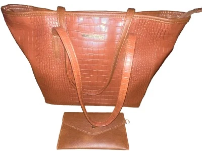 Montana West brown crocodile print  Purse & Wallet eco-friendly every day Carrie - Image 1 of 4