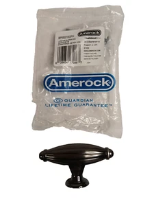 Amerock Large Oblong Knob Cabinet Hardware Graphite Color BP552212GPH - Picture 1 of 6