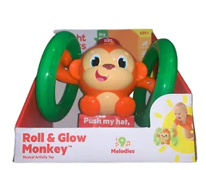 Bright Starts Roll & Glow Monkey Crawling Baby Toy with Lights and Sounds for 6 - Picture 1 of 8