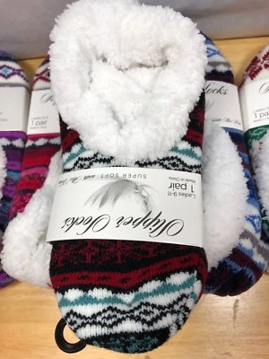 Mujer Invierno Forro Polar Difuso Súper Suave Zapatilla Calcetines Con Aloe Vera  Foto 1 de 4