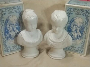 Vintage Avon SONNET Colonia scatola XVIII secolo statuina classica ragazza e ragazzo - Foto 1 di 18