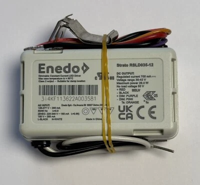 ENEDO Stratos RSLD035-12 30W 700mA 0-10V IP64 rated dimmable LED driver - Image 1 of 4