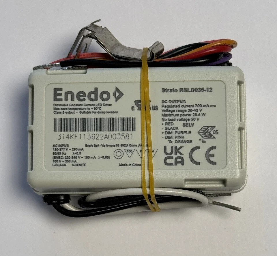 ENEDO Stratos RSLD035-12 30W 700mA 0-10V IP64 rated dimmable LED driver - Image 1 of 4