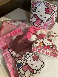 Juego de decoración de fiesta Hello Kitty cubierta de mesa caída trasera adornos para pasteles y cupcakes y& - Imagen 1 de 7