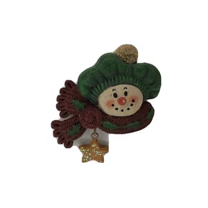 Pupazzo di neve glitter stella ragazzi orsetti orsetto spilla vintage resina - Foto 1 di 7